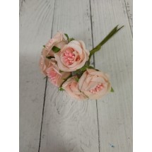 Букетики цветов на веточке 3 см (6 шт) цв. персиково-розовый, цена за пучок